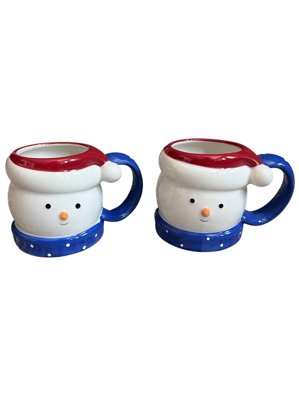 Home Sleddin Hill Snowman Figural 2 Piece Set Mug Cup Holiday Christmas Decor